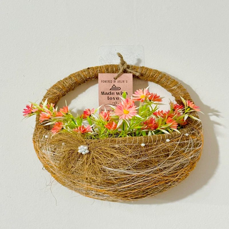 coco grass flower bucket with flower